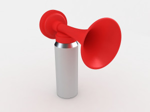 portable air horn 3D 模型