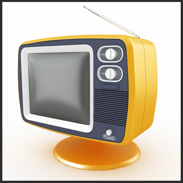 retro tv Model 3D .c4d .max .obj .3ds .fbx .stl .blend 