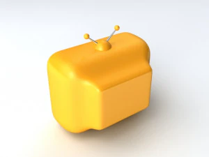 retro tv 2 3D Model