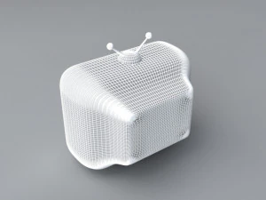 retro tv 2 3D Model