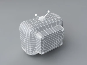 retro tv 2 3D Model