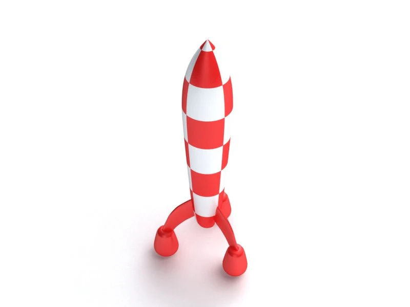 retro rocket 3D Model .c4d .max .obj .3ds .fbx .stl .blend 