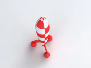 retro rocket 3D Model