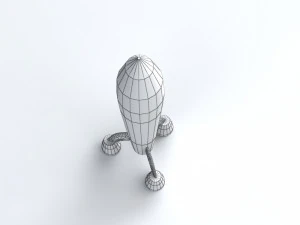 retro rocket 3D Model