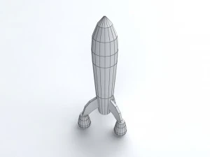 retro rocket 3D Model