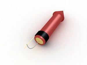 kembang api roket Model 3D