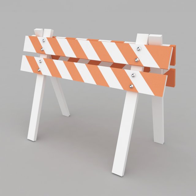 safety barrier Model 3D .c4d .max .obj .3ds .fbx .stl .blend