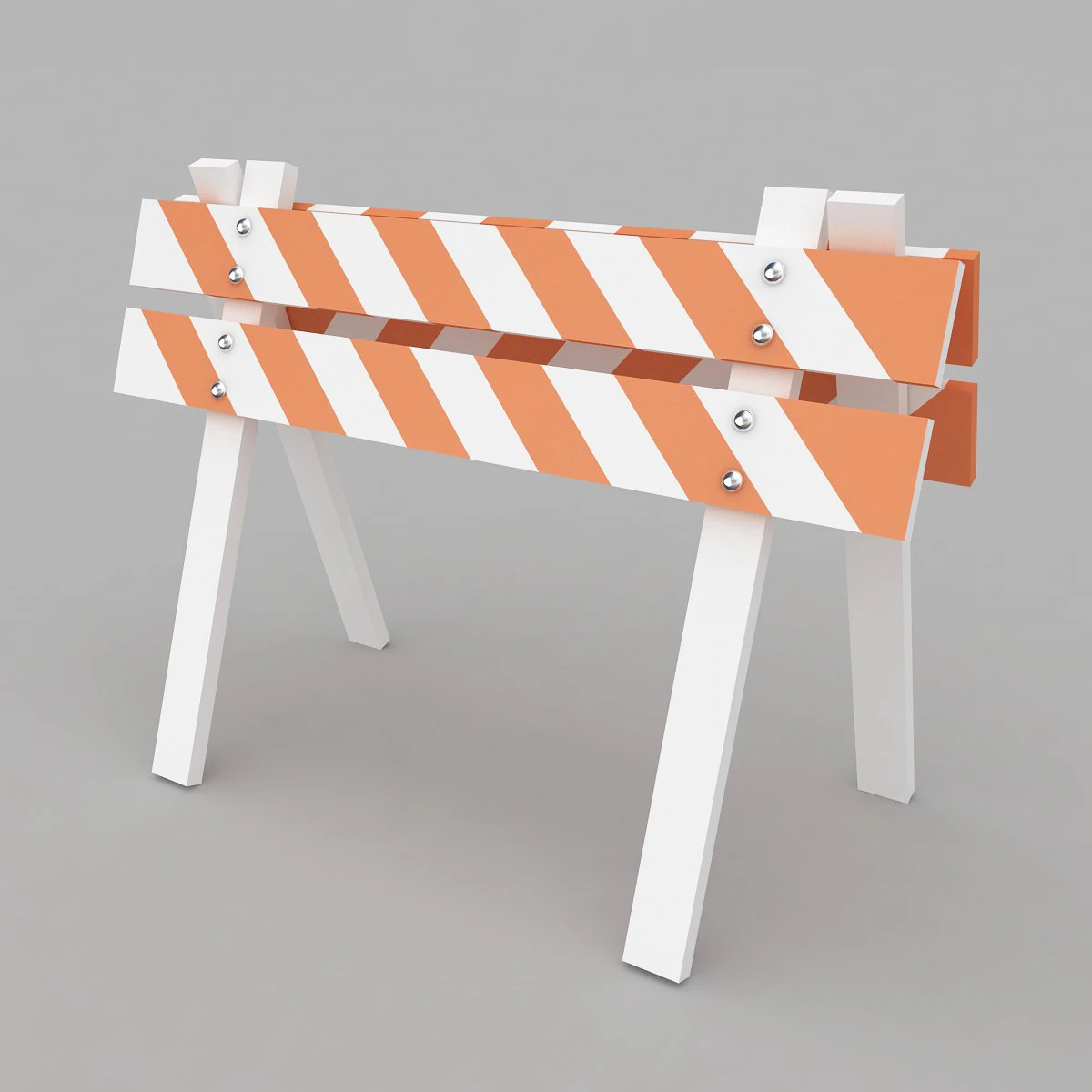 safety barrier 3D Model .c4d .max .obj .3ds .fbx .stl .blend 