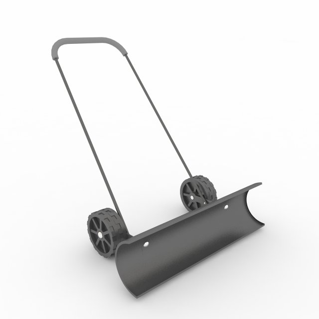 snow shovel on wheels 3D Модель .c4d .max .obj .3ds .fbx .stl .blend 
