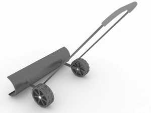 snow shovel on wheels 3D Model