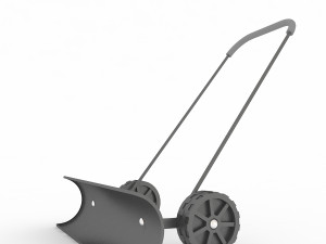 snow shovel on wheels 3D Модель