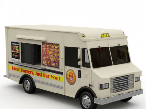 burger truck 3D मॉडल