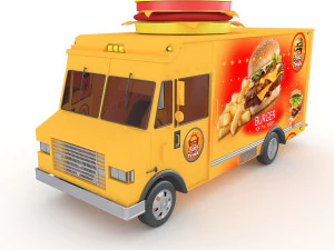 버거 트럭 3D 모델