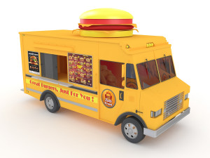 burger truck 3D 模型