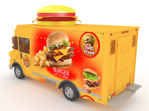 burger truck 3D 模型