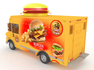 burger truck 3D Model