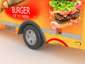 burger truck 3D 模型