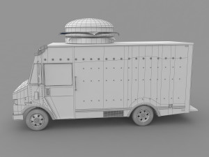 burger truck 3D 模型