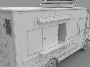 burger truck 3D 模型