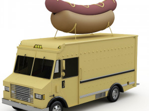 hot dog truck 3D Model