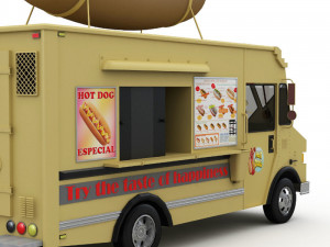 hot dog truck 3D Model