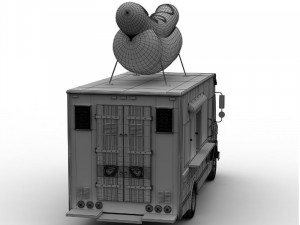 hot dog truck 3D Model
