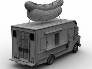 hot dog truck 3D Model
