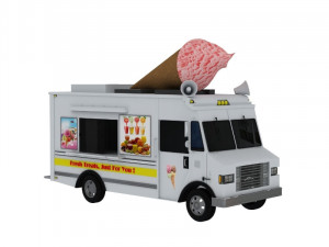 ice cream truck 2 Model 3D