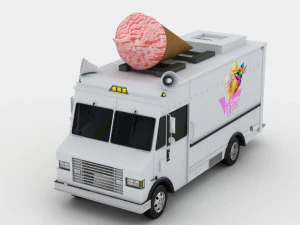 ice cream truck 2 3D Model