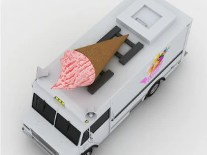 ice cream truck 2 3D Model
