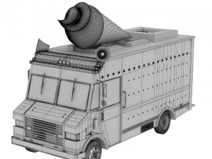ice cream truck 2 3D Model