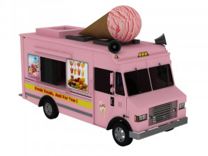 ice cream truck 3 Model 3D
