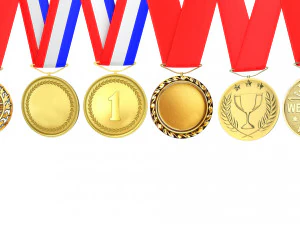 sports medal trophy mockup collection 3D Model