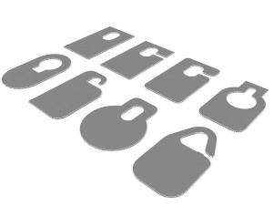 door cardboard handle hanger Model 3D