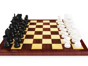chess board pieces 3D Model
