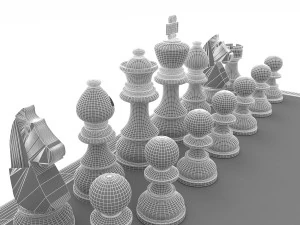 Schachbrettfiguren 3D Modell