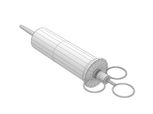 syringe vintage 3D Model