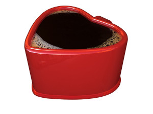 heart shaped coffee cup Modelo 3D