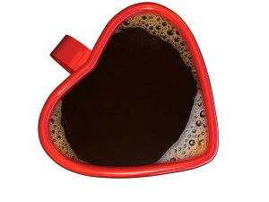 heart shaped coffee cup Modelo 3D