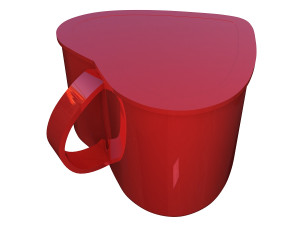 heart shaped coffee cup Modelo 3D