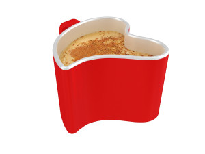 heart shaped coffee cup 3 Modello 3D