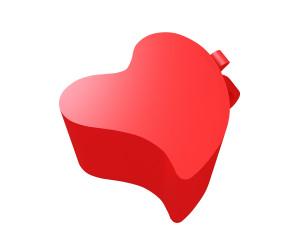 heart shaped coffee cup 3 Modello 3D