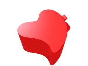 heart shaped coffee cup 3 3D Model
