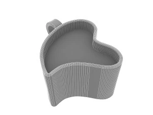 heart shaped coffee cup 3 3D Model