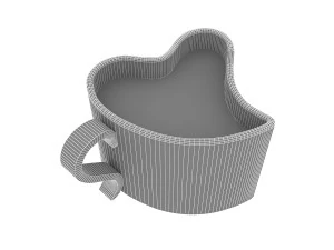 heart shaped coffee cup 3 3D Model