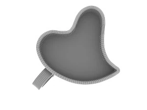 heart shaped coffee cup 3 3D Model