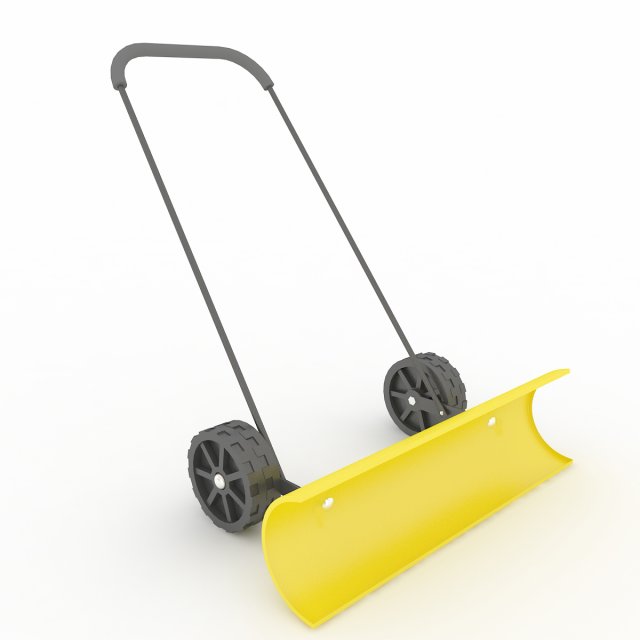 snow shovel on wheels 2 3D मॉडल .c4d .max .obj .3ds .fbx .stl .blend 