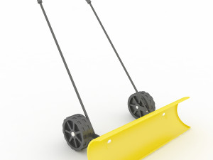 snow shovel on wheels 2 3D Model