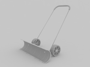 snow shovel on wheels 2 3D मॉडल