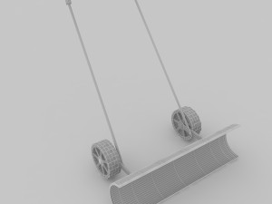 snow shovel on wheels 2 3D मॉडल